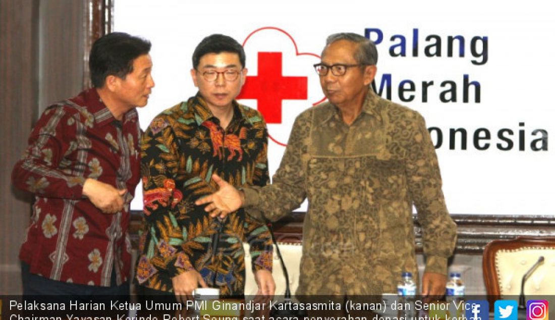 Melalui PMI Yayasan Korindo Sumbang 7 Miliar Untuk Palu