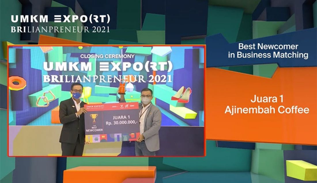 Penutupan UMKM EXPO(RT) BRILIANPRENEUR 2021 berlangsung sangat keren. Acara yang digagas PT Bank Rakyat Indonesia (BRI) itu menampilkan hiburan, seperti penampilan Tulus. - JPNN.com