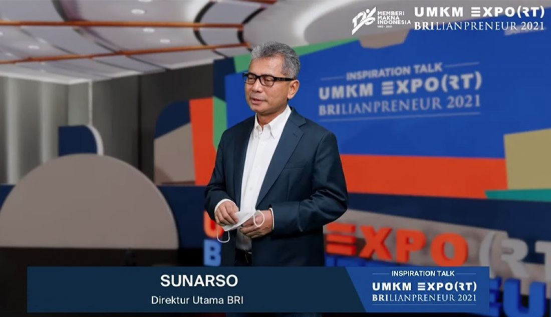 UMKM EXPO(RT) BRILIANPRENEUR 2021 yang diselenggarakan PT Bank Rakyat Indonesia (BRI) berguna untuk menggali ilmu. Acara yang dihelat pada 1-31 Agustus 2021 itu diisi dengan inspiration talk Inspiration of BRI's MSME. - JPNN.com