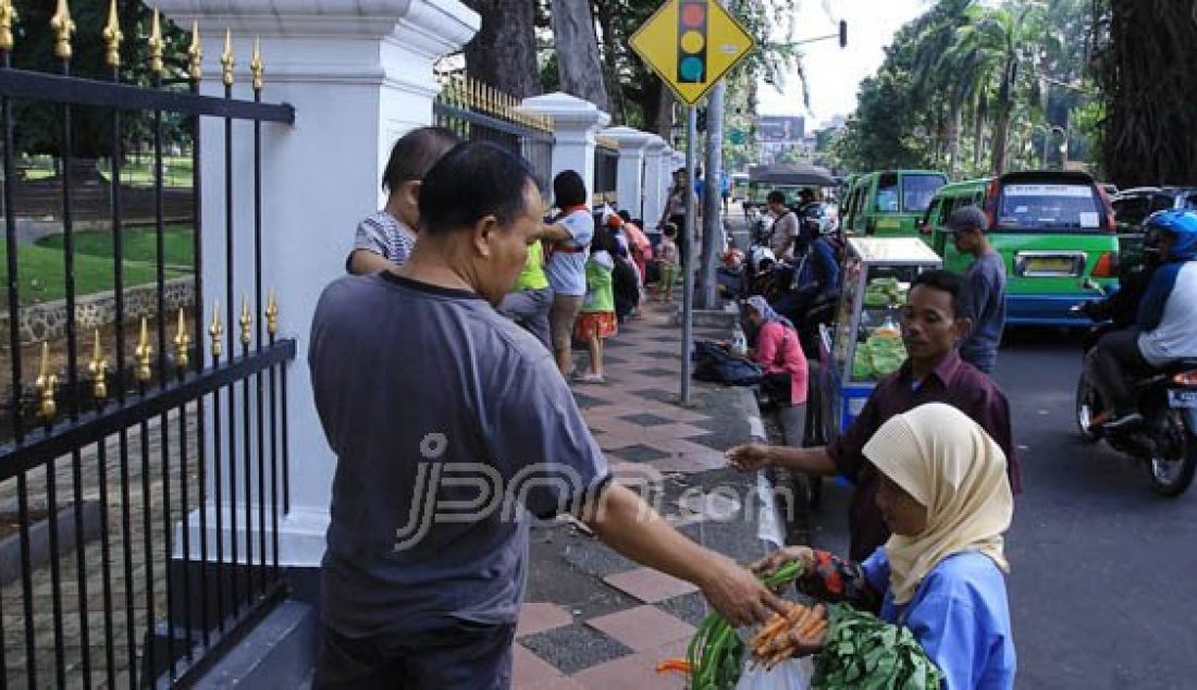 Sejumlah warga menikmati suasana di depan halaman Istana Bogor, Jawa Barat, Jumat (25/12). Sebagian warga Bogor memanfaatkan hari libur Natal untuk berekreasi bersama keluarga ke berbagai tempat wisata di kawasan Bogor. Foto: Sofyansyah/Radar Bogor/JPNN.com - JPNN.com