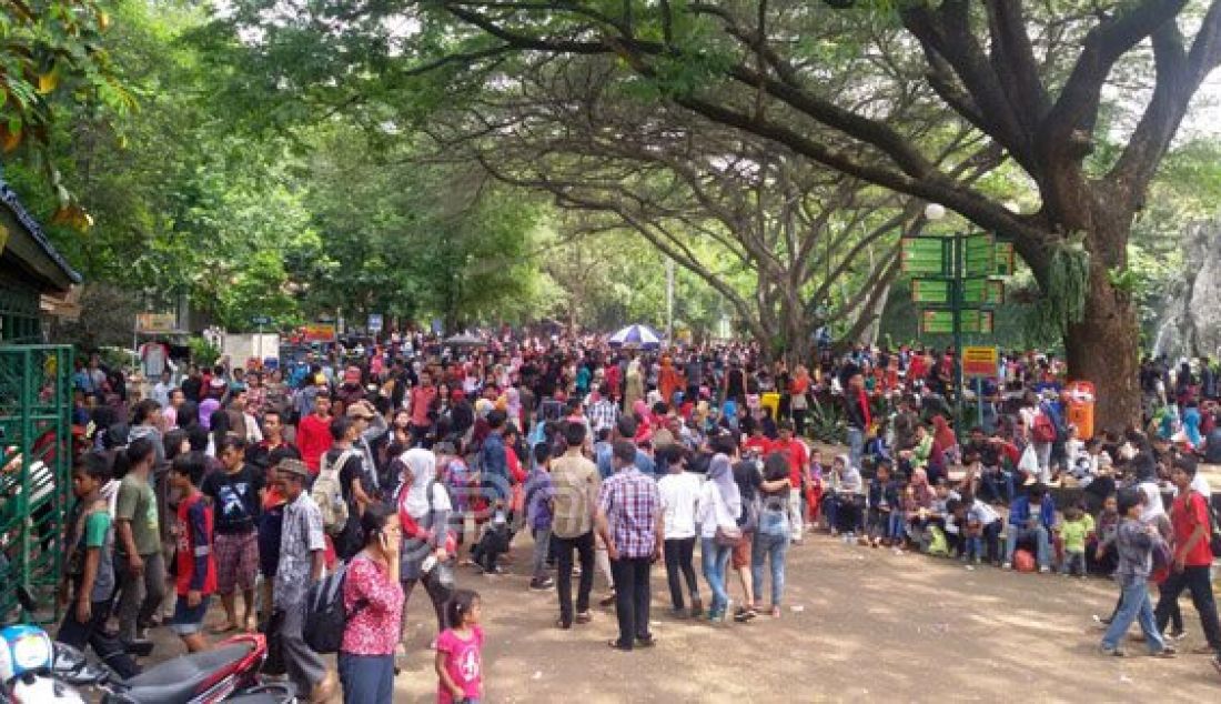 Puluhan ribu warga DKI Jakarta dan sekitarnya memadati Taman Margasatwa Ragunan, Jakarta Selatan, Jumat (1/1). Foto: Fathan/JPNN.com - JPNN.com