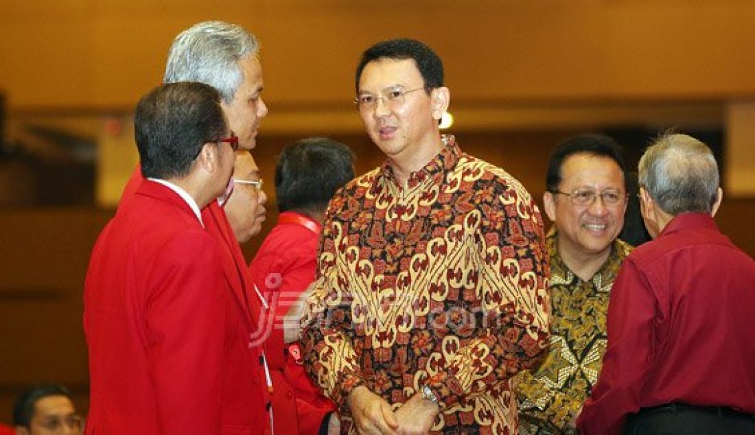 Gubernur DKI Basuki Tjahaja Purnama (Ahok) saat menghadiri Rapat Kerja Nasional I PDIP di Jakarta, Minggu (10/1). Foto: Ricardo/JPNN.com - JPNN.com