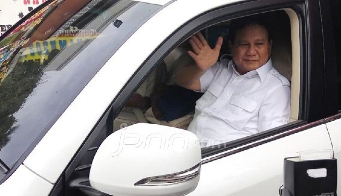 Prabowo Suboianto di Rakornas Partai PKS, Depok, Selasa (12/2). Kehadiran Prabowo di Rakornas PKS sebagai pembicara. Foto: M Fathra/JPNN.com - JPNN.com