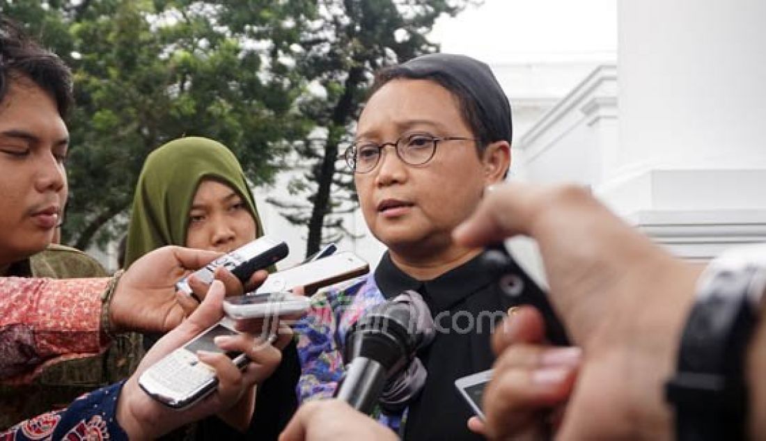 Menteri Luar Negeri Retno LP. Marsudi di kompleks Istana Negara, Jakarta, Senin (1/2). Foto: Natalia/JPNN.com - JPNN.com