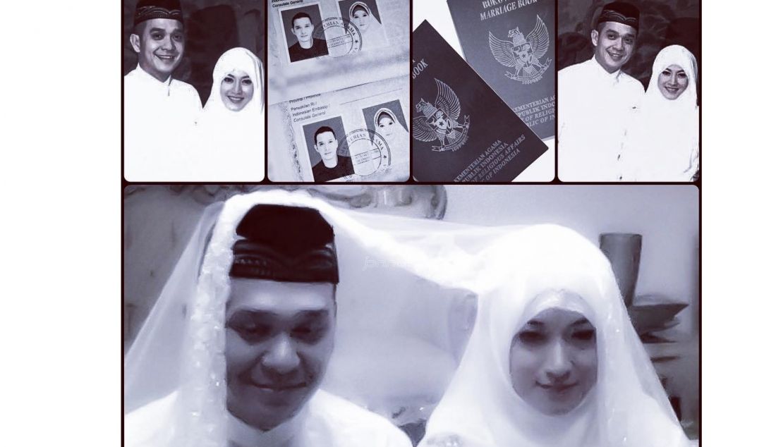 Full of Love : Pasangan Fadlan Muhammad-Lyra Virna dan foto pernikahan mereka yang dicatatkan secara resmi di KUA. Foto : Firdaus Isfahan/Jawa Pos/Instagram Fadlan Muhammad/JPNN.com - JPNN.com