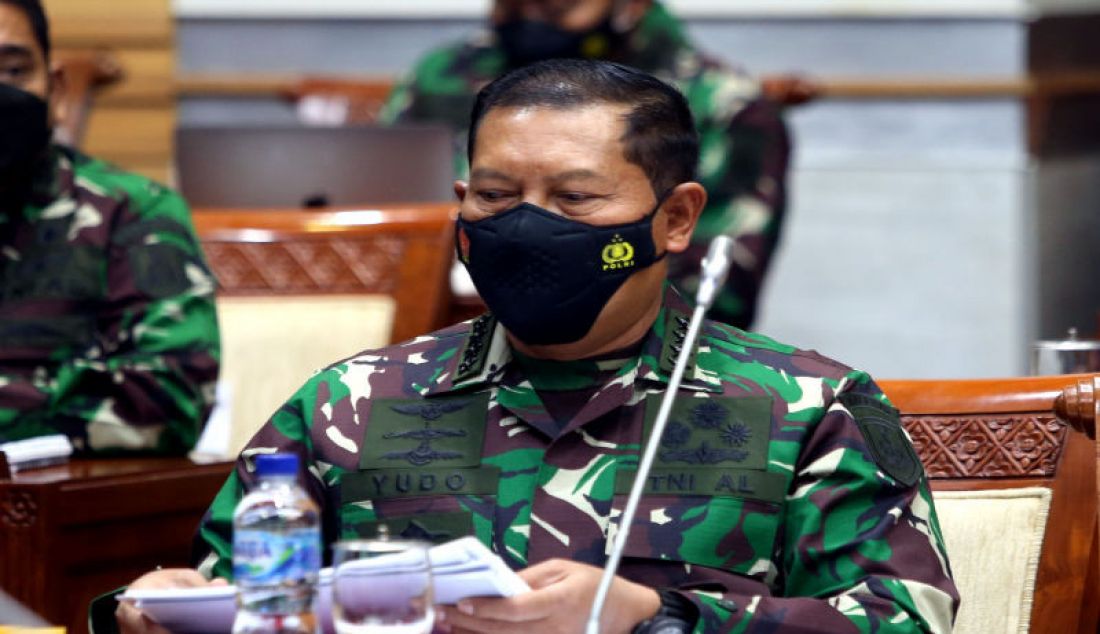 Kasal Laksamana TNI Yudo Margono mengikuti rapat kerja dengan Komisi I DPR, Jakarta, Rabu (1/9). - JPNN.com