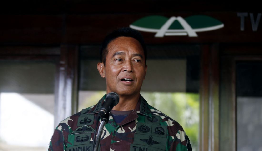 Jenderal TNI Andika Perkasa memberikan keterangan pers seusai rapat paripurna di Gedung DPR, Jakarta, Senin (8/11). - JPNN.com