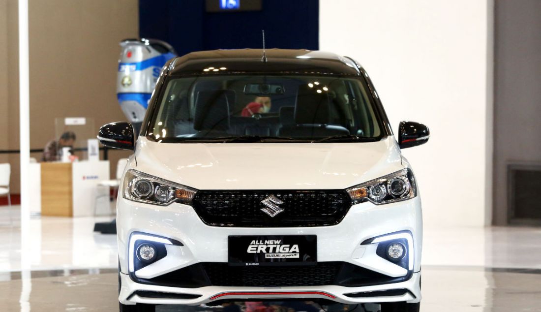 Mobil terbaru Suzuki Ertiga Sporty dipamerkan di acara otomotif Gaikindo Indonesia International Auto Show (GIIAS) 2021 di ICE, BSD City, Kabupaten Tangerang, Kamis (11/11). - JPNN.com