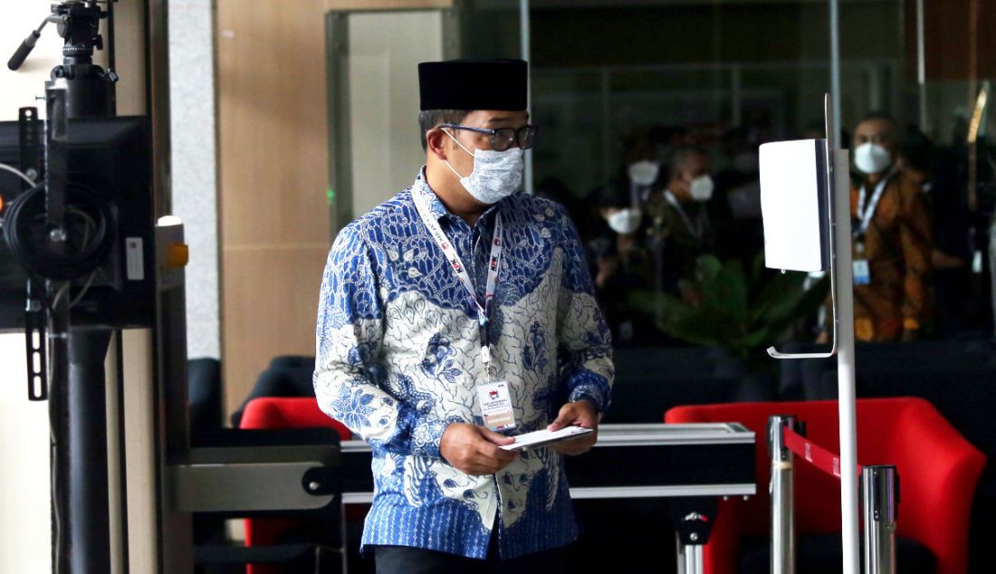 Gubernur Jawa Barat menghadiri peringatan Hari Antikorupsi Sedunia 2021 di Gedung Merah Putih KPK, Jakarta, Kamis (9/12). - JPNN.com