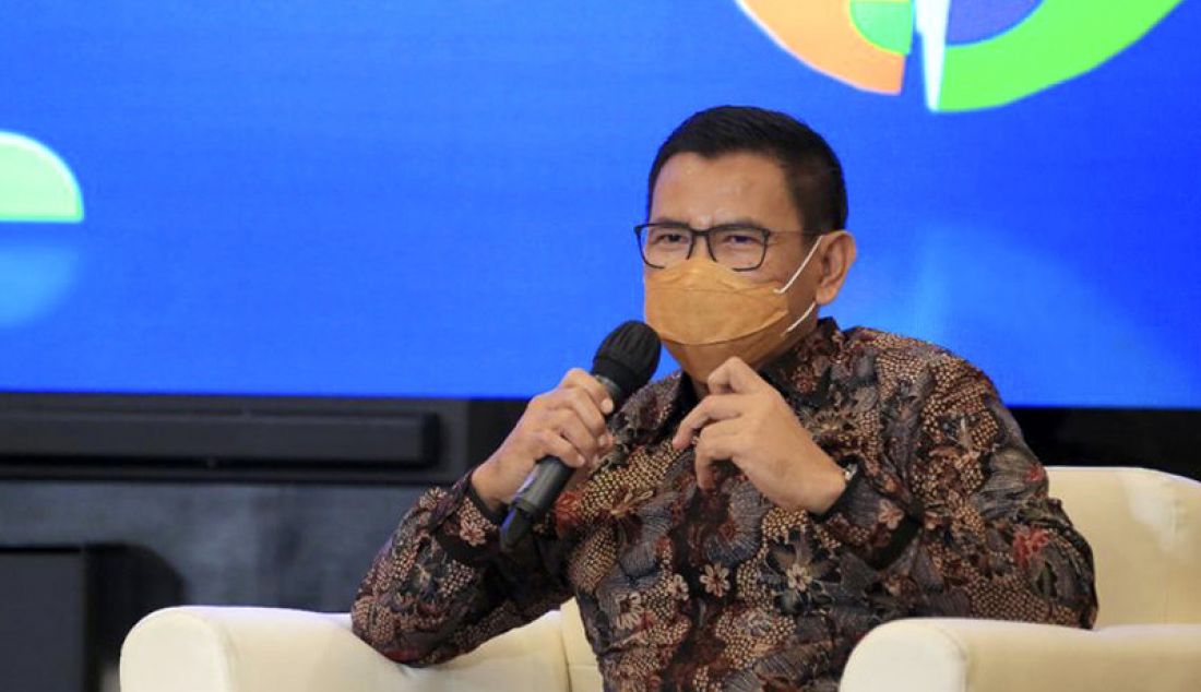 Wakil Direktur Utama BRI Catur Budi Harto berbicara pada pameran virtual Lokal Keren Jatim. Pameran virtual tersebut diselenggarakan pada 1-31 Agustus 2021. - JPNN.com