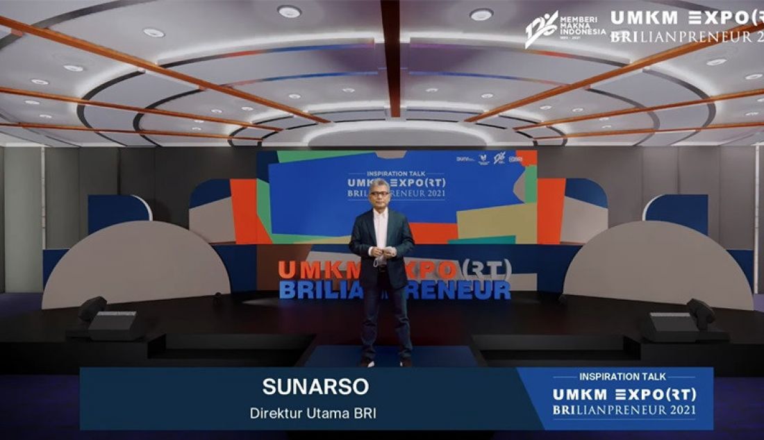 UMKM EXPO(RT) BRILIANPRENEUR 2021 yang diselenggarakan PT Bank Rakyat Indonesia (BRI) berguna untuk menggali ilmu. Acara yang dihelat pada 1-31 Agustus 2021 itu diisi dengan inspiration talk Inspiration of BRI's MSME. - JPNN.com