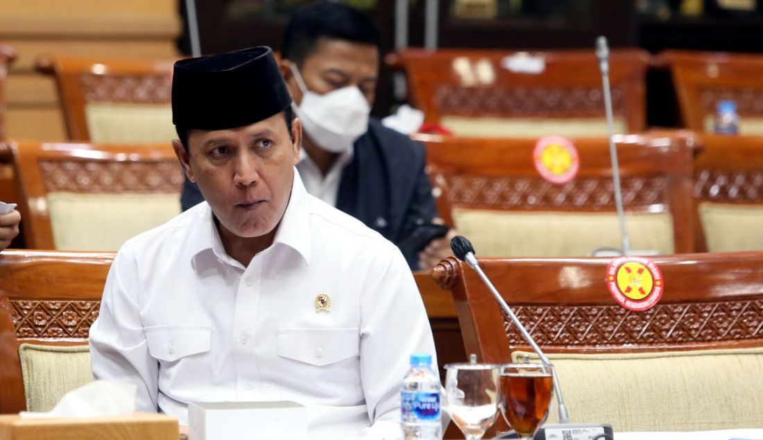 Kepala Badan Nasional Penanggulangan Terorisme (BNPT) Komjen Pol Boy Rafli Amar mengikuti rapat kerja dengan Komisi III DPR di Gedung DPR, Jakarta, Senin (30/5). Raker tersebut membahas RKA/RKP KL Pagu Indikatif TA 2023. - JPNN.com