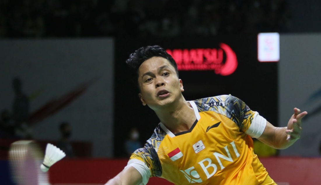 Tunggal putra Indonesia Anthony Sinisuka Ginting di Indonesia Masters 2022. - JPNN.com