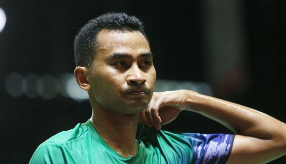 Tommy Sugiarto saat bertanding di Daihatsu Indonesia Masters 2022. - JPNN.com