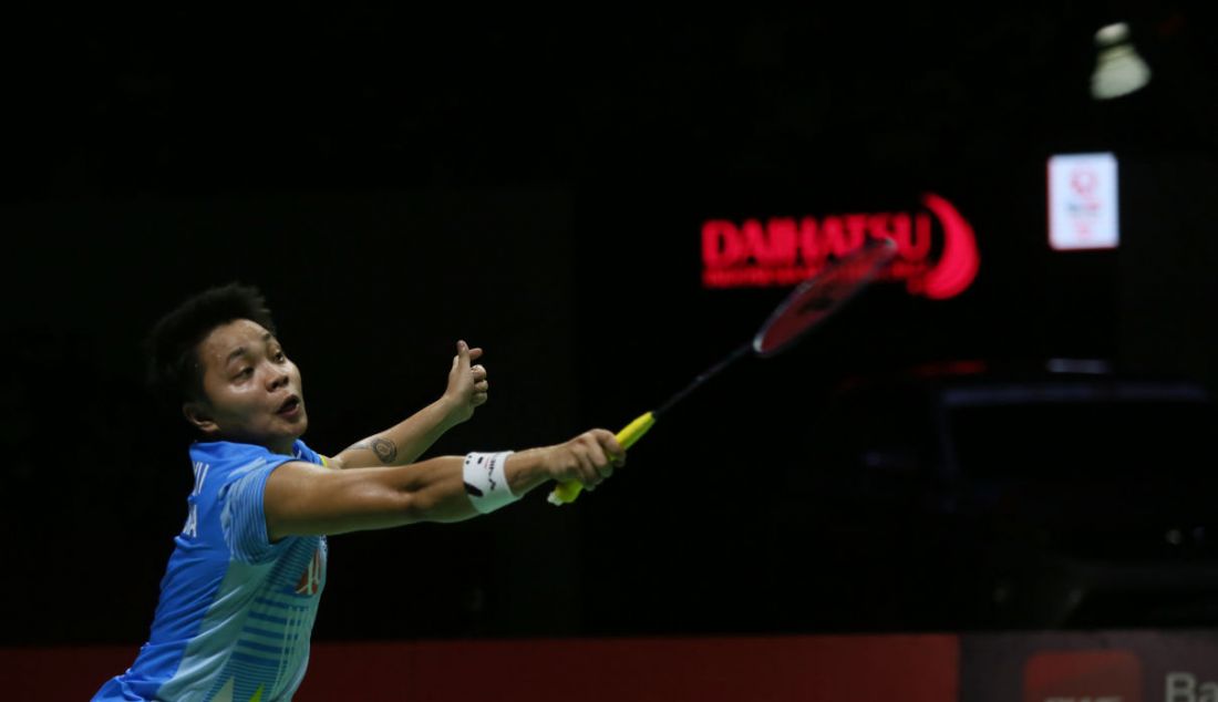 Apriyani Rahayu di final Daihatsu Indonesia Masters 2022. - JPNN.com