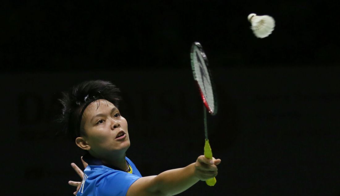 Siti Fadia Silva Ramadhanti saat bertanding di final Indonesia Masters 2022. - JPNN.com