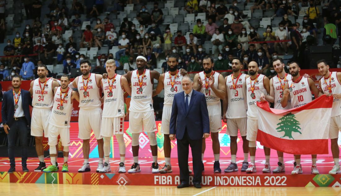 Timnas basket Lebanon peringkat kedua FIBA Asia Cup 2022. - JPNN.com