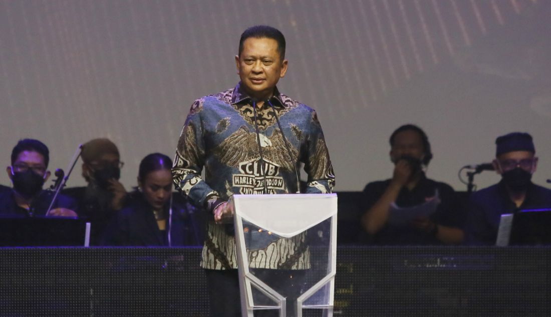 Ketua MPR Bambang Soesatyo saat acara Penghargaan Achmad Bakrie 2022, Jakarta, Minggu (14/8). - JPNN.com