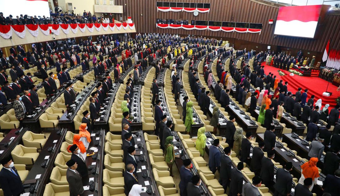 Suasana Sidang Tahunan MPR dan Sidang Bersama DPR - DPD Tahun 2022 di Gedung Nusantara, Kompleks Parlemen, Senayan, Jakarta, Selasa (16/8). - JPNN.com