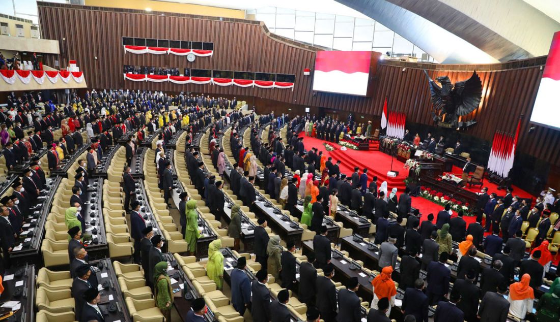 Suasana Sidang Tahunan MPR dan Sidang Bersama DPR - DPD 2022 di Gedung Nusantara, Kompleks Parlemen, Senayan, Jakarta, Selasa (16/8). - JPNN.com