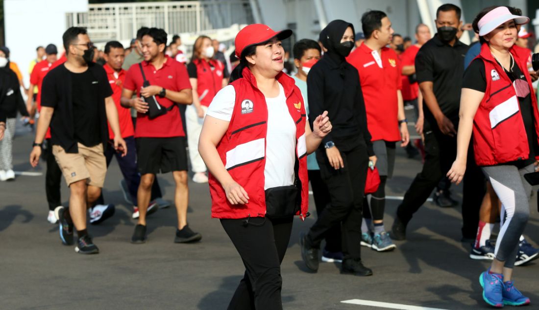 Ketua DPR Puan Maharani di Komplek GBK, Jakarta, Minggu (21/8). - JPNN.com