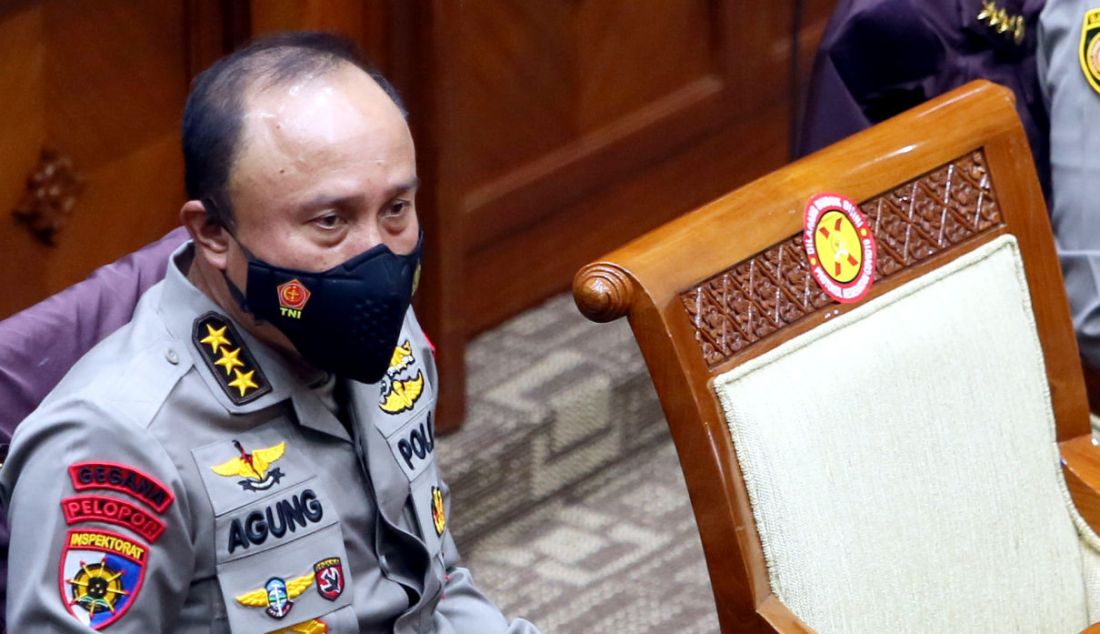 Itwasum Polri Komjen Agung Budi Maryoto rapat kerja antara Komisi III DPR dengan Kapolri terkait kasus Irjen Ferdy Sambo, Jakarta, Rabu (24/8). - JPNN.com