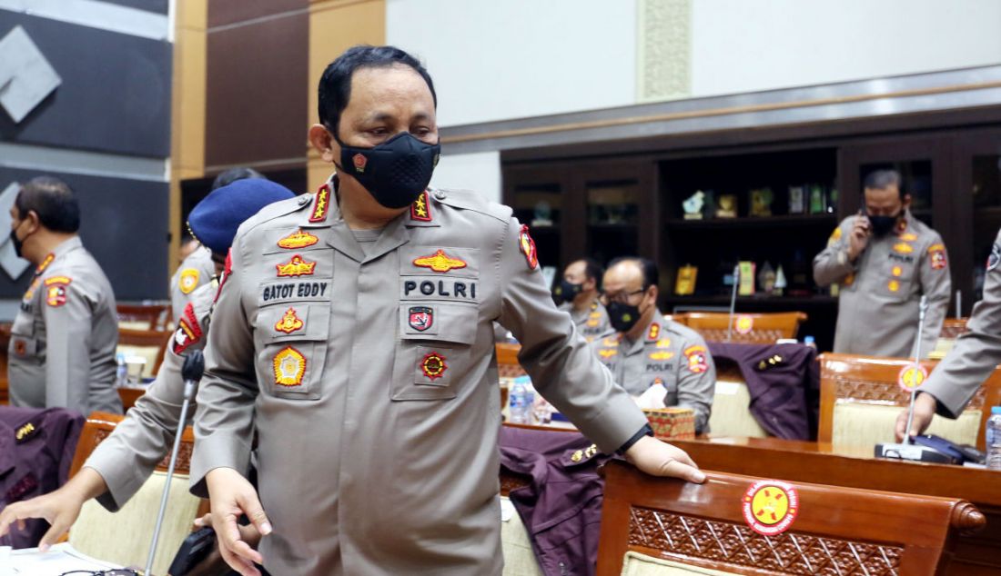 Wakapolri Komjen Gatot Eddy Pramono rapat kerja antara Komisi III DPR dengan Kapolri terkait kasus Irjen Ferdy Sambo, Jakarta, Rabu (24/8). - JPNN.com