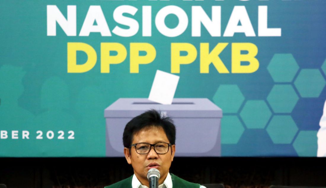 Ketua Umum DPP PKB Muhaimin Iskandar saat peluncuran Lembaga Saksi Pemenangan Nasional DPP PKB di Kantor DPP PKB, Jakarta, Senin (21/11). Peluncuran lembaga tersebut untuk mengawal perolehan suara PKB di setiap pemilihan umum baik pemilihan legislatif, pemilihan presiden, dan pemilihan kepala daerah. - JPNN.com