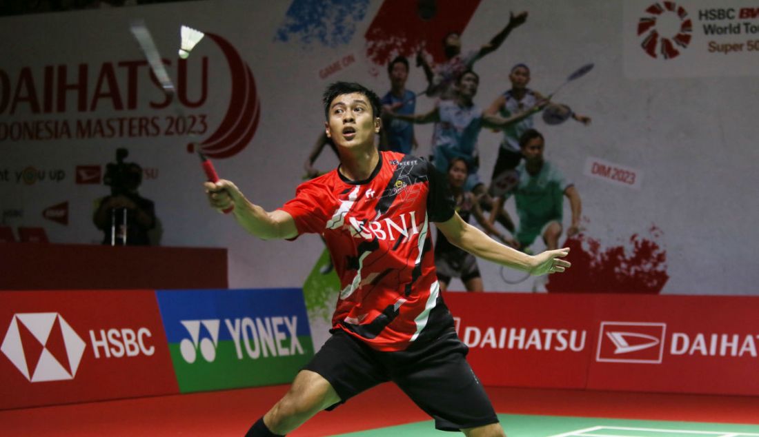 Tunggal putra Indonesia Shesar Hiren Rhustavito di Daihatsu Indonesia Masters 2023. - JPNN.com