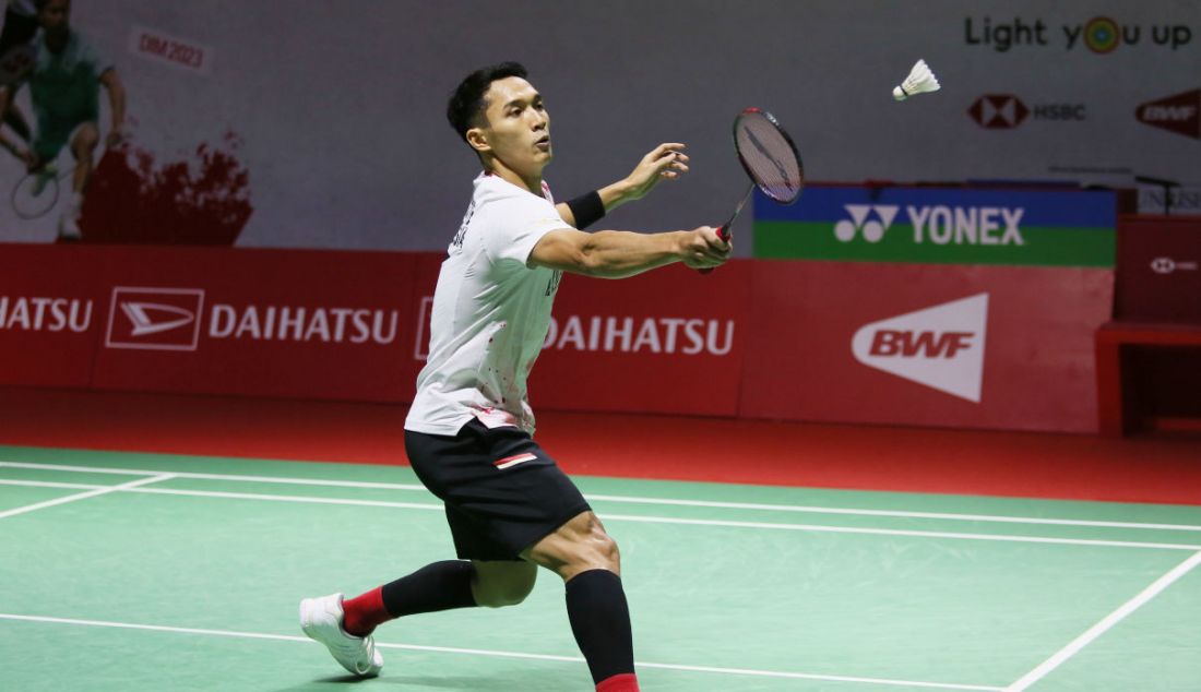 Tunggal putra Indonesia Jonatan Christie di Daihatsu Indonesia Masters 2023. - JPNN.com