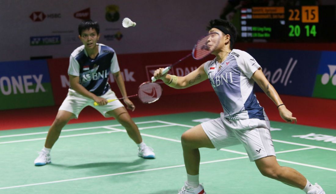 Ganda putri Indonesia Apriyani Rahayu dan Siti Fadia Silva Ramadhanti di Daihatsu Indonesia Masters 2023. - JPNN.com