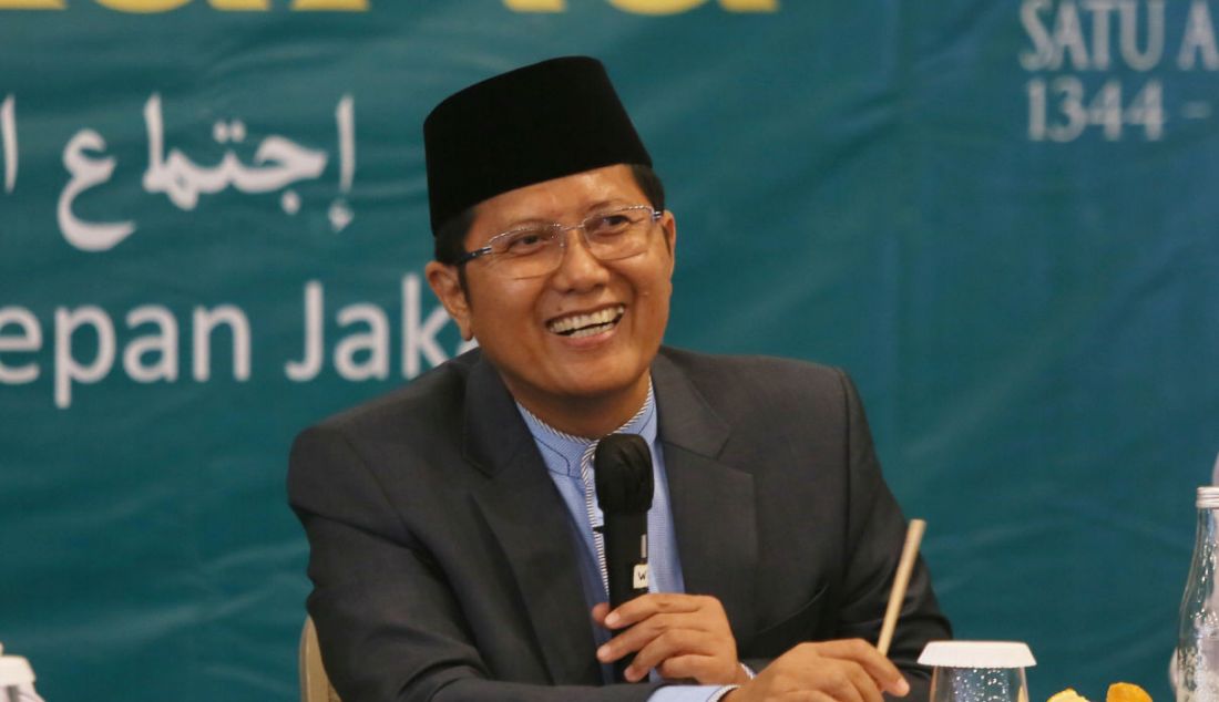 Ketua Majelis Ulama (MUI) Pusat, M Cholil Nafis saat menjadi pembicara pada Ijtimak Ulama Jakarta di Jakarta, Kamis (2/2). Ijtimak ulama itu bakal membahas berbagai isu dan persiapan menjelang Pemilu 2024. - JPNN.com