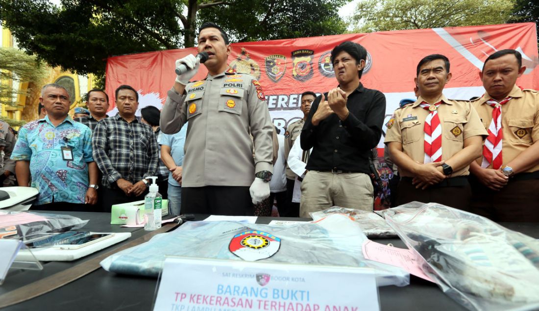 Rilis Kasus Pembacokan Pelajar Di Lampu Merah Pomad Bogor Utara