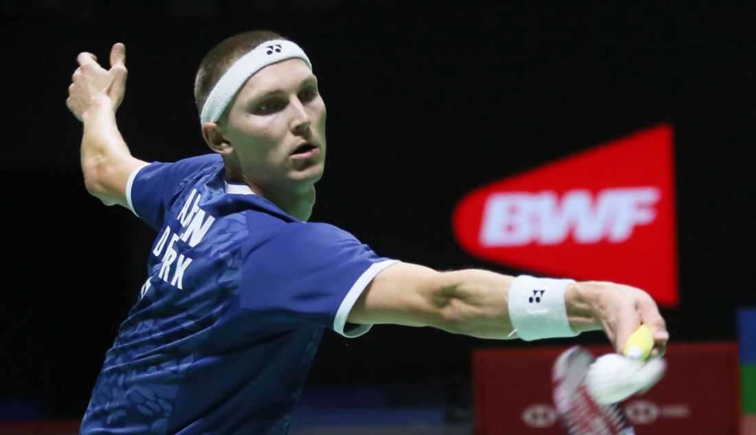 Tunggal putra Denmark Viktor Axelsen di Indonesia Open 2023 Super 1000. - JPNN.com