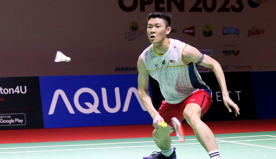 Tunggal putra Malaysia Lee Zii Jia di Indonesia Open 2023. - JPNN.com