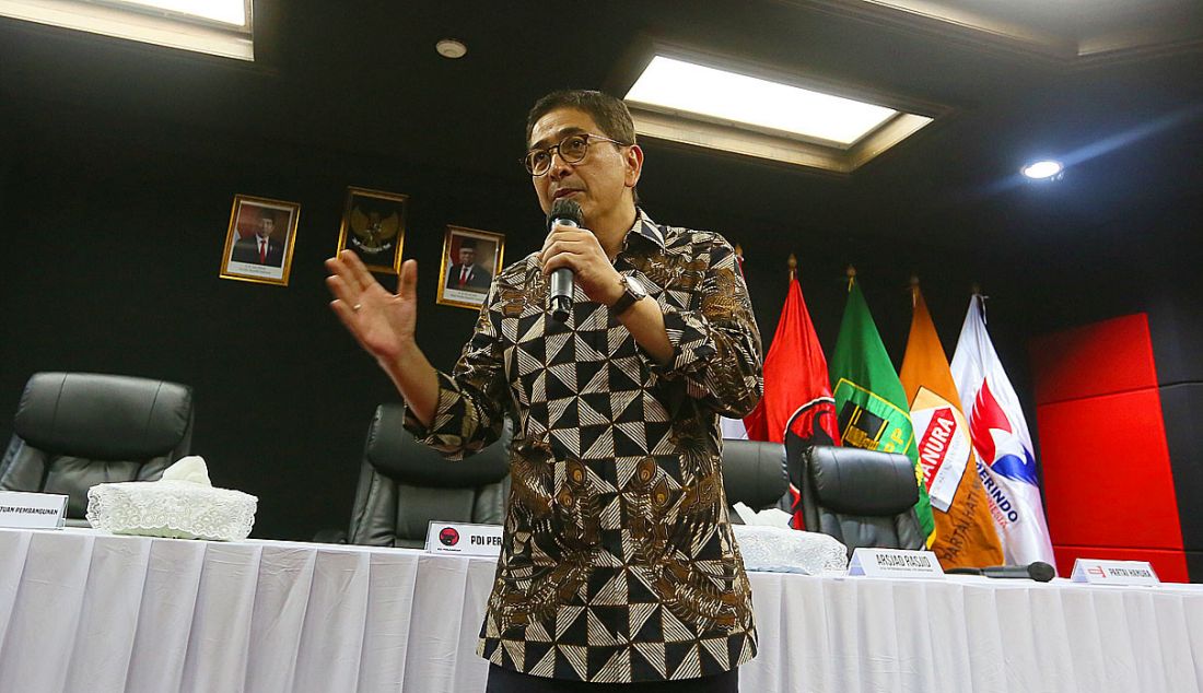 Ketua Tim Pemenangan Ganjar Pranowo Arsjad Rasjid di Gedung High End, Jakarta, Rabu (13/9/2023). - JPNN.com