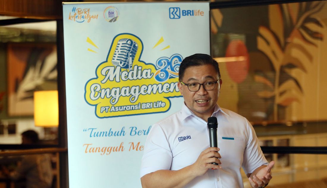 Direktur Operasional BRI Life Yosie William Iroth saat acara Media Engagement BRI Life, Jakarta, Senin (16/10). - JPNN.com