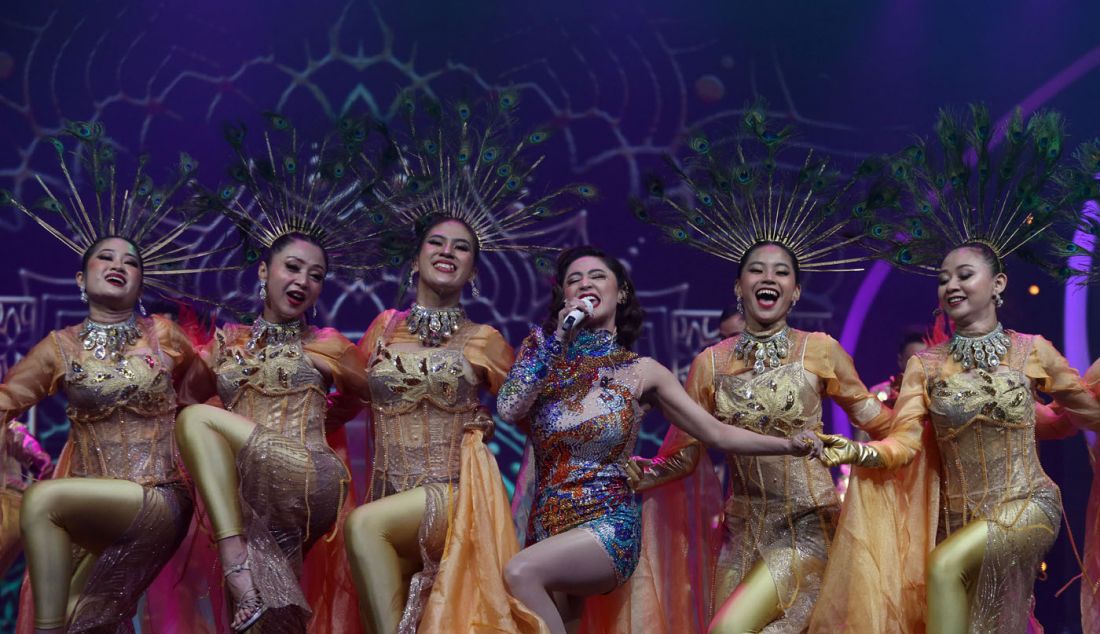 Dewi Persik saat tampil pada konser HUT ke-31 ANTV INDON3S1A KEREN, Jakarta, Kamis (7/3). - JPNN.com