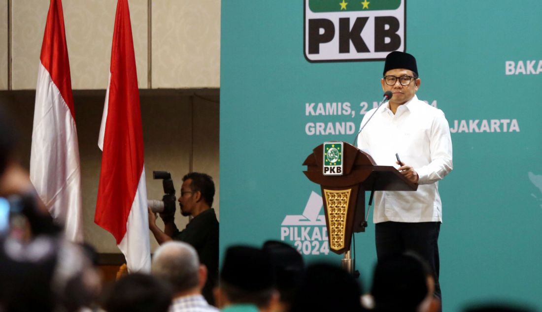 Ketua Umum Partai Kebangkitan Bangsa (PKB) Muhaimin Iskandar saat Taaruf Politik Calon Kepala Daerah di Jakarta, Kamis (2/5). Kegiatan tersebut untuk menjaring calon-calon kepala daerah yang akan diusung PKB pada Pilkada 2024. - JPNN.com