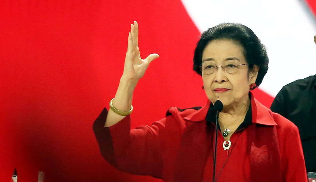 Ketua Umum PDI Perjuangan Megawati Soekarnoputri saat penutupan Rakernas V PDIP, Jakarta, Minggu (26/5). - JPNN.com