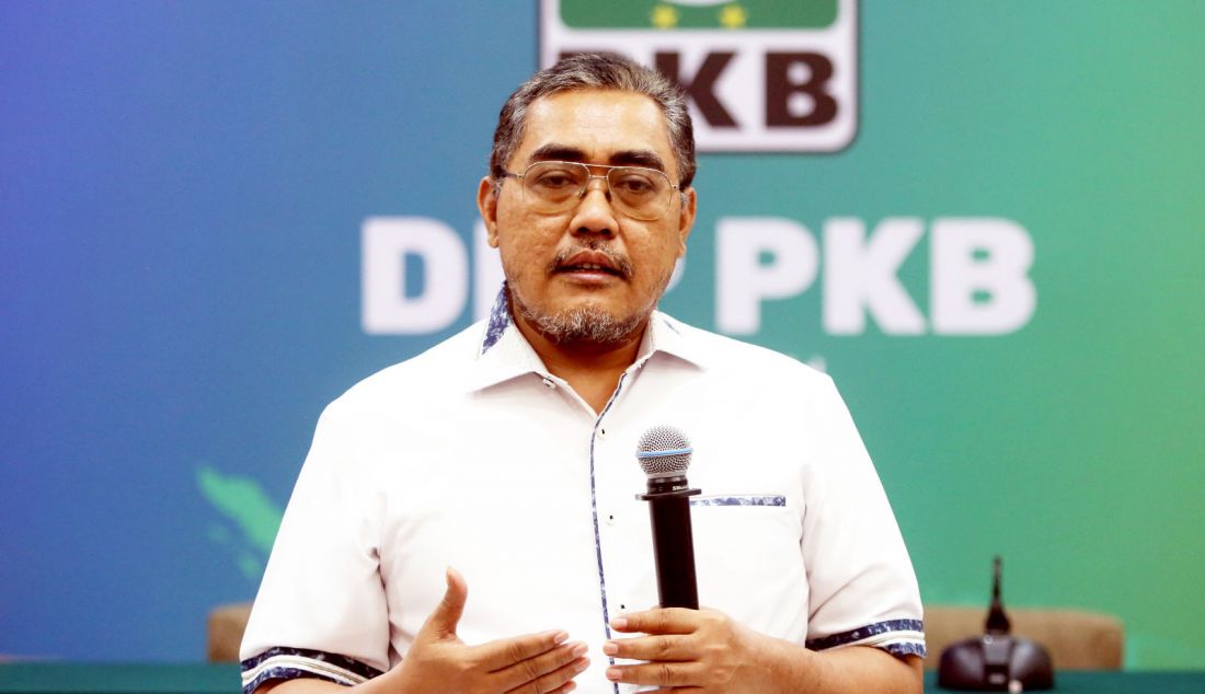 Ketua dewan Pengarah Muktamar PKB Jazilul Fawaid konferensi pers, Jakarta, Jumat (9/8). DPP PKB mengumumkan Muktamar ke-6 2024 akan diselenggarakan di Bali pada 24-25 Agustus 2024 dan diikuti 2.300 peserta yang merupakan perwakilan dari seluruh pengurus DPW-DPC. - JPNN.com