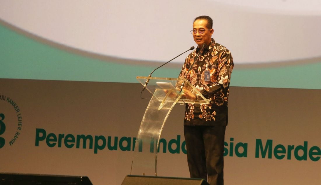 Direktur Utama Bio Farma Shadiq Akasya saat kampanye edukasi kesehatan bertajuk “Tenang untuk Menang”. Mengangkat tema “Perempuan Indonesia Merdeka dari Bahaya Kanker Leher Rahim”, Jakarta, Selasa (13/8). - JPNN.com