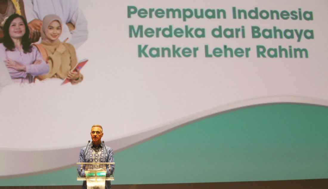 Managing Director MSD Indonesia George Stylianou saat kampanye edukasi kesehatan bertajuk “Tenang untuk Menang”. Mengangkat tema “Perempuan Indonesia Merdeka dari Bahaya Kanker Leher Rahim”, Jakarta, Selasa (13/8). Dalam mewujudkan eliminasi kanker leher rahim diperlukan dukungan dan peran berbagai pihak untuk melakukan harmonisasi pelaksanaan imunisasi HPV, skrining HPV DNA, tata laksana lesi pra kanker dan kanker, sehingga dapat mencapai eliminasi kanker leher rahim yang tinggi dan merata. - JPNN.com