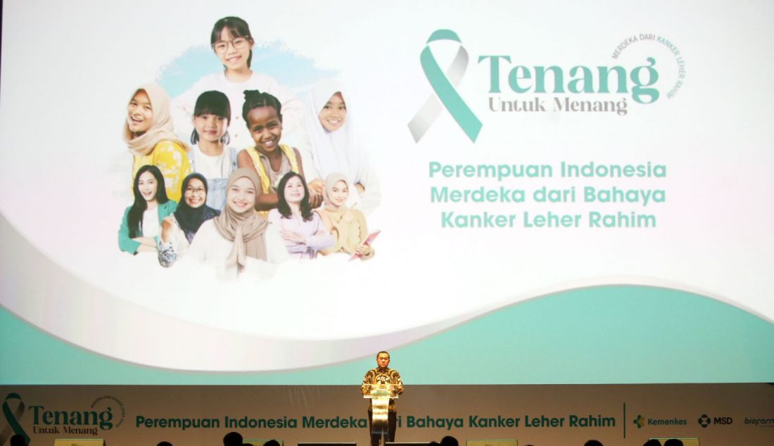 Plt. Direktur Jenderal Pencegahan dan Pengendalian Penyakit (P2P) Kementerian Kesehatan Yudhi Pramono saat kampanye edukasi kesehatan bertajuk “Tenang untuk Menang”. Mengangkat tema “Perempuan Indonesia Merdeka dari Bahaya Kanker Leher Rahim”, Jakarta, Selasa (13/8). Dalam mewujudkan eliminasi kanker leher rahim diperlukan dukungan dan peran berbagai pihak untuk melakukan harmonisasi pelaksanaan imunisasi HPV, skrining HPV DNA, tata laksana lesi pra kanker dan kanker, sehingga dapat mencapai eliminasi kanker leher rahim yang tinggi dan merata. - JPNN.com