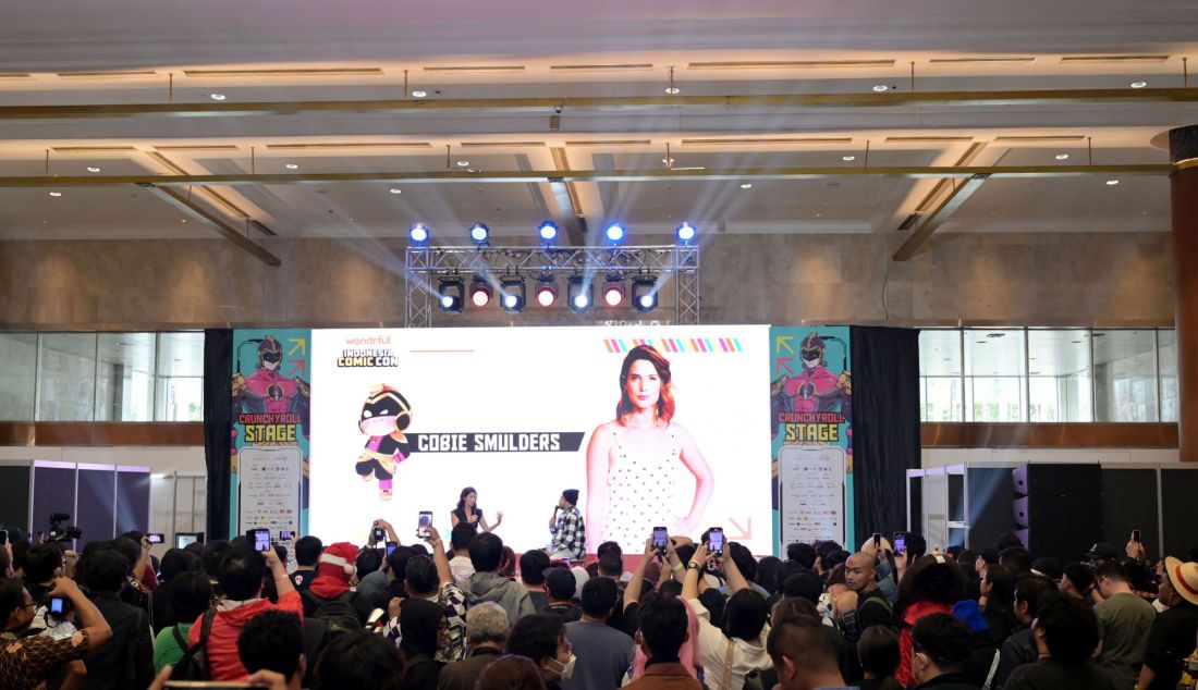 Pemeran Agent Hill di Marvel Cinematic Universe Cobie Smulders pada acara wondrful Indonesia Comic Con 2024 di Jakarta Convention Center, Jakarta. - JPNN.com