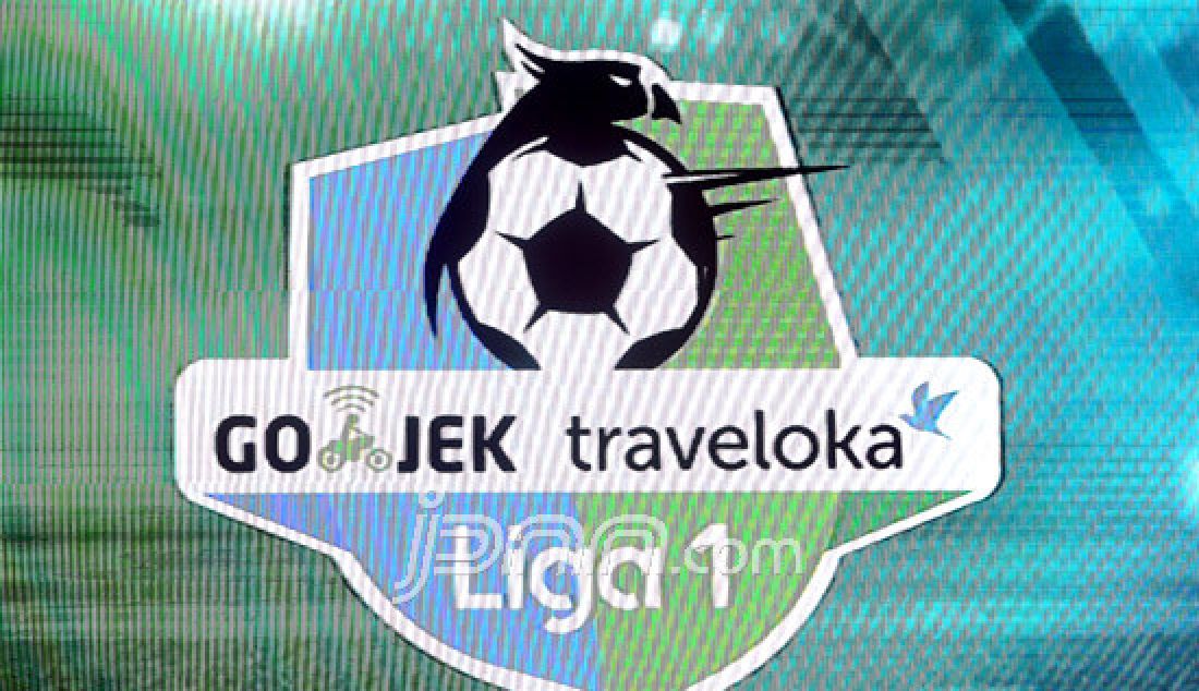 Logo GO-JEK Traveloka Liga 1 saat duperkenalkan dan dilaunching, Jakarta, Senin (10/4). GO-JEK Traveloka Liga 1 diikuti 18 klub dan akan mulai pada 15 April 2017. - JPNN.com