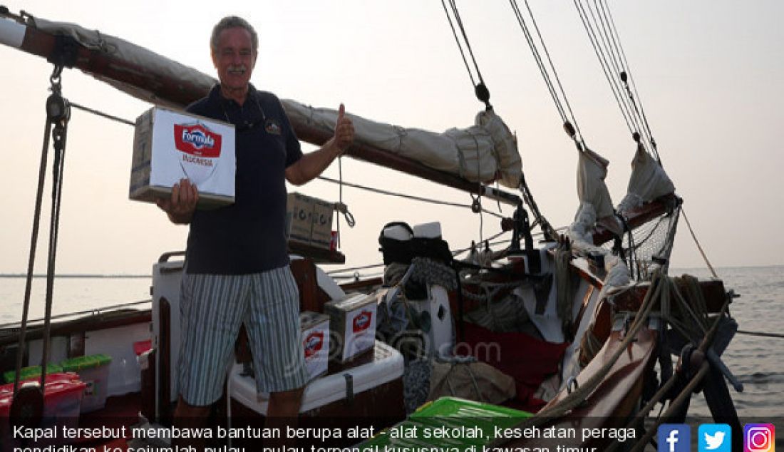 Kapal tersebut membawa bantuan berupa alat - alat sekolah, kesehatan peraga pendidikan ke sejumlah pulau - pulau terpencil kususnya di kawasan timur indonesia yang sulit dijangkau dengan modal transportasi umum. - JPNN.com
