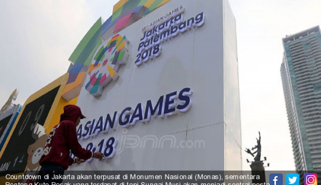 Countdown di Jakarta akan terpusat di Monumen Nasional (Monas), sementara Benteng Kuto Besak yang terdapat di tepi Sungai Musi akan menjadi sentral pesta hitung mundur di Palembang, Sumatera Selatan. - JPNN.com