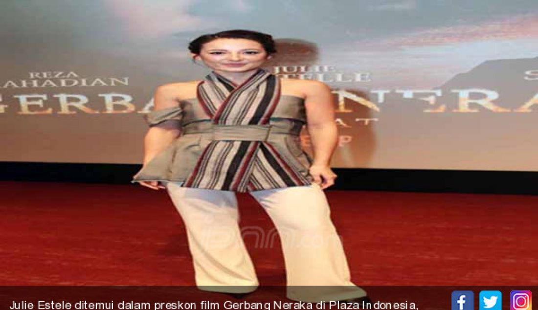 Julie Estele ditemui dalam preskon film Gerbang Neraka di Plaza Indonesia, Jakarta, Senin (21/8). - JPNN.com