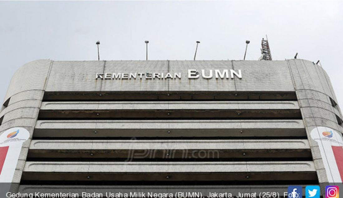 Gedung Kementerian Badan Usaha Milik Negara (BUMN), Jakarta, Jumat (25/8). - JPNN.com